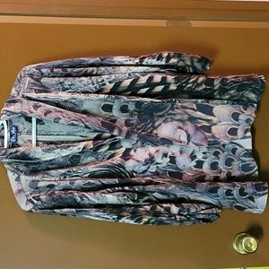 Plus Size 2X Blue Velvet Woman light weight jacket